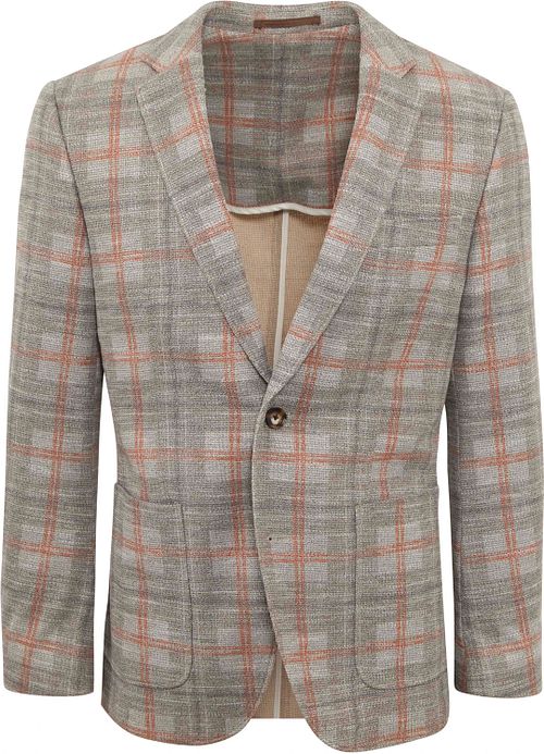 Suitable Respekt Colbert Fame Jersey Rutet Fleksibel Brun Product