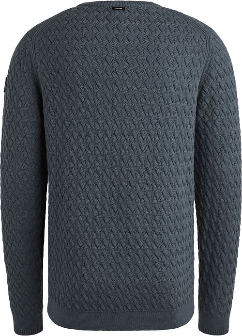 Sweter Vanguard o dzianinowej strukturze w kolorze niebieskim Product / Achterkant
