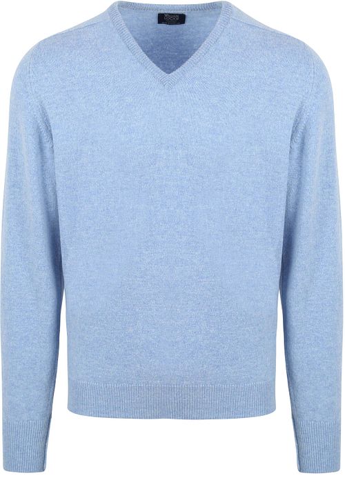 William Lockie maglione in lana d’agnello con scollo a V azzurro chiaro Product