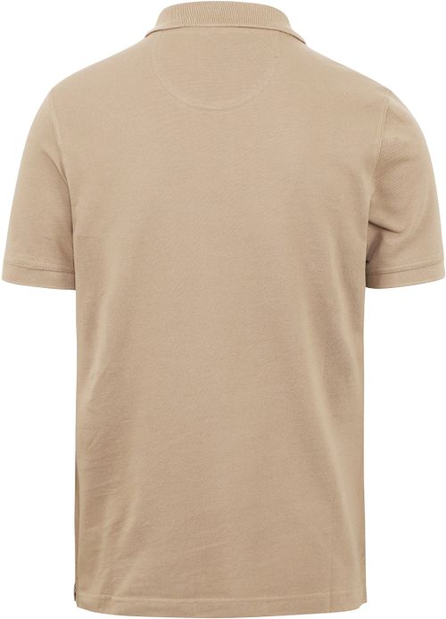 Barbour Tartan Pique Poloshirt Beige Product / Achterkant