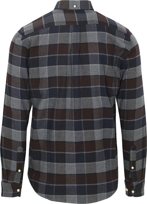 Barbour Valley Hemd Ruit Bruin Antraciet Product / Achterkant