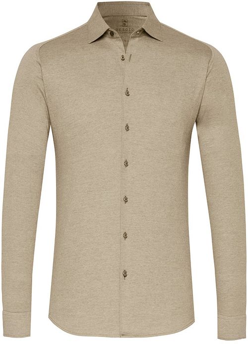 Camicia Desoto no stiro con colletto Kent mélange beige Product
