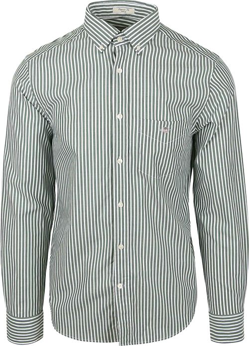 Gant Casual Overhemd Streep Groen Product