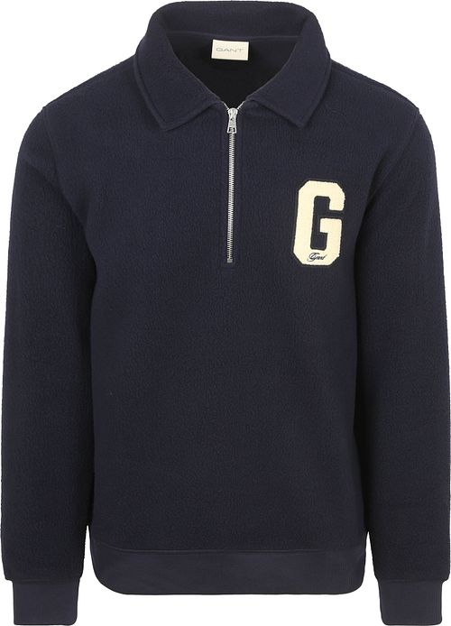 GANT Maglione Half-Zip in fleece blu navy Product