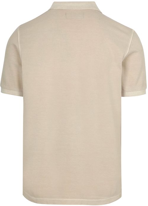 Koszulka polo Marc O'Polo z piqué w kolorze owsiany beż Product / Achterkant