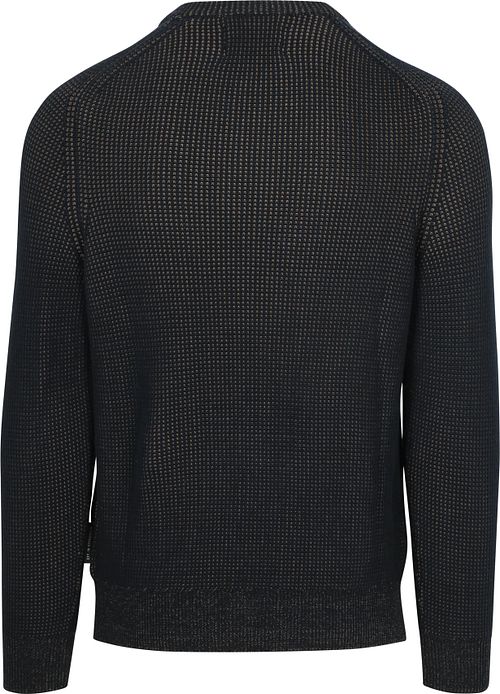 Marc O'Polo Tröja Structured Bi-Colour Navy