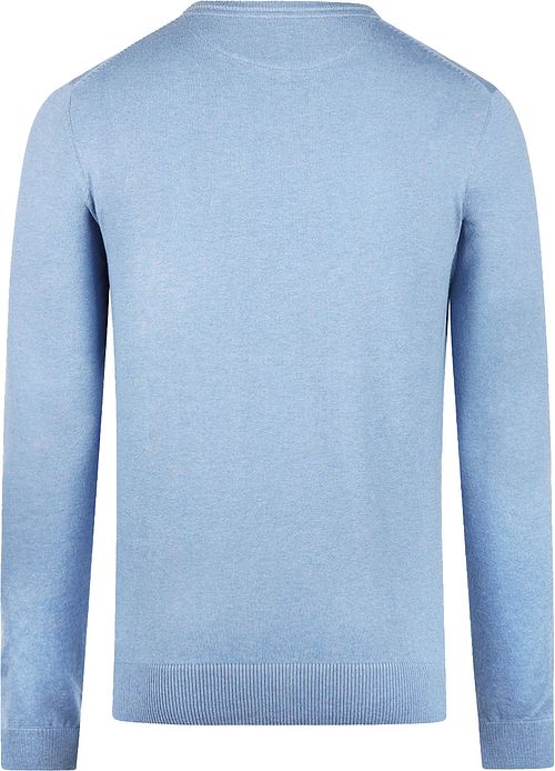 McGregor Pullover Merino Wool V-Neck Sky Blue Product / Achterkant