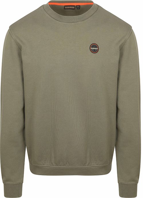 Napapijri Badge Sweater Olijfgroen Product