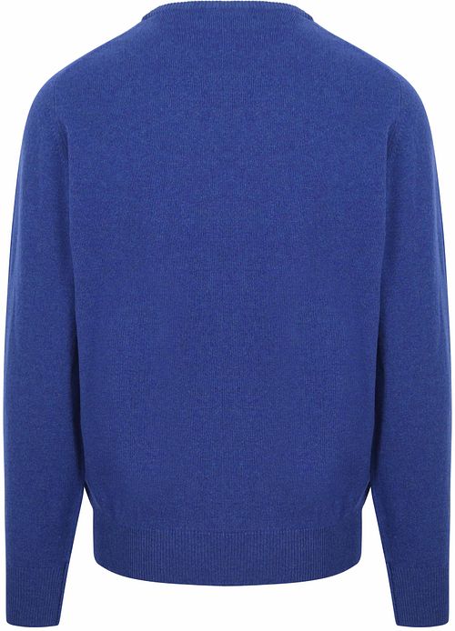 William Lockie Sweter z jagnięcej wełny niebieski Product / Achterkant
