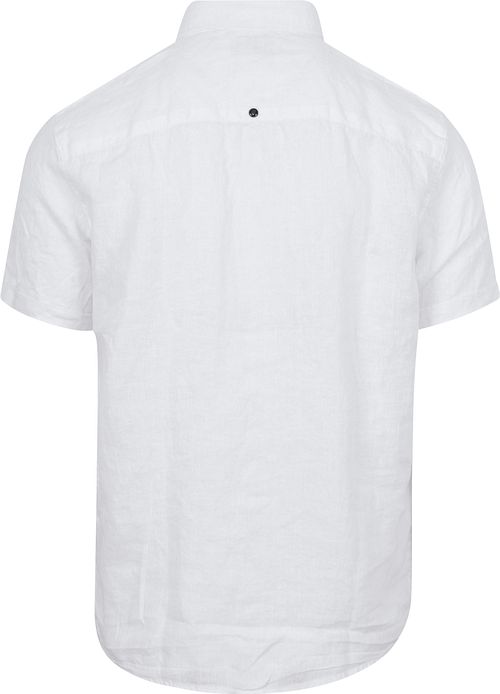 No Excess Short Sleeve Chemise De Lin Blanche Product / Achterkant