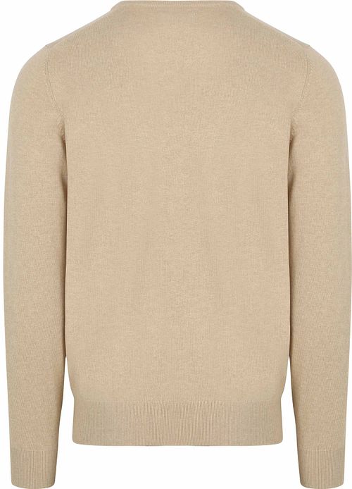 Steppin' Out Trøje i Cashmere med V-hals i Beige Product / Achterkant