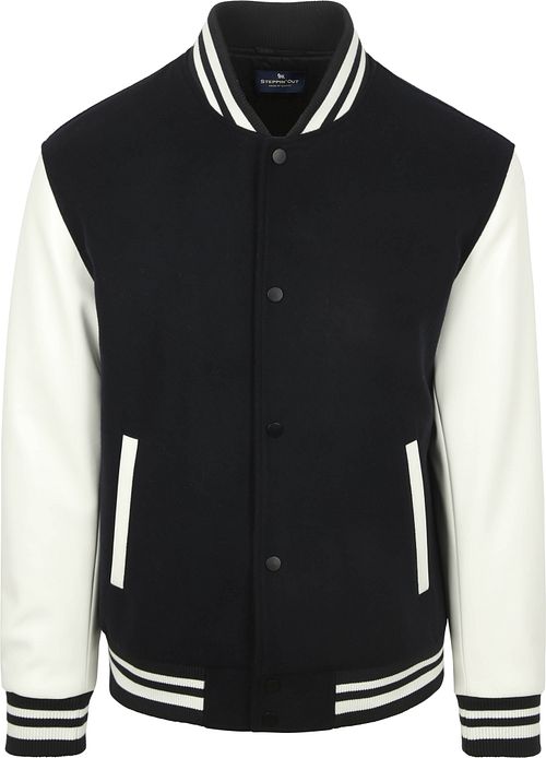 Steppin' Out Varsity Jacket Navy