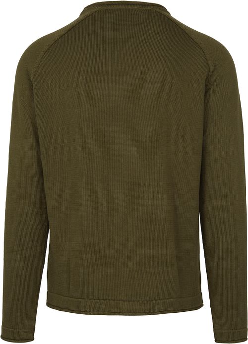 Sweter KnowledgeCotton Apparel w kolorze oliwkowej zieleni Product / Achterkant