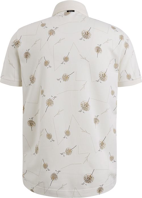 Vanguard Poloshirt Druck Ecru Product / Achterkant