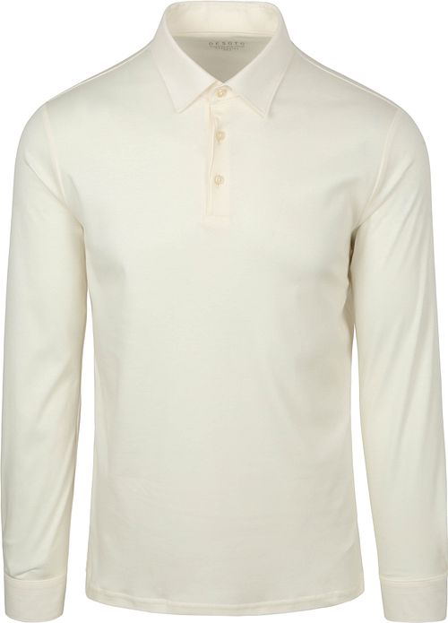 Desoto Långärmad Polotröja Essential Off White Product