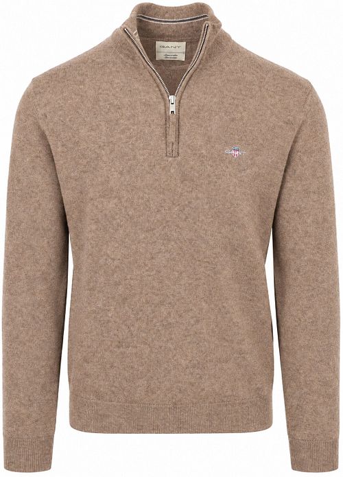 Gant Halfzip Lambswool Sweater Camel