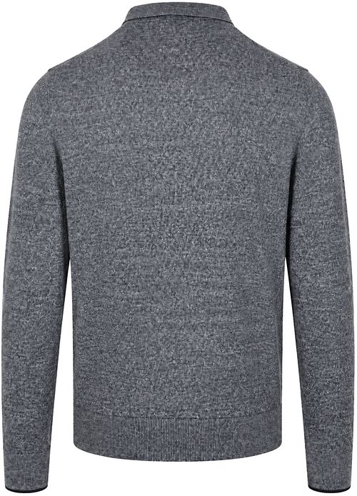 Maglione State of Art con colletto polo blu navy Product / Achterkant