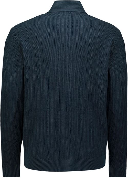No Excess Cardigan Knitted Structure Navy