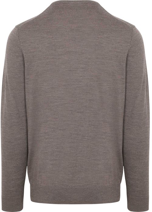 Profuomo Genser Merinoull Taupe Product / Achterkant