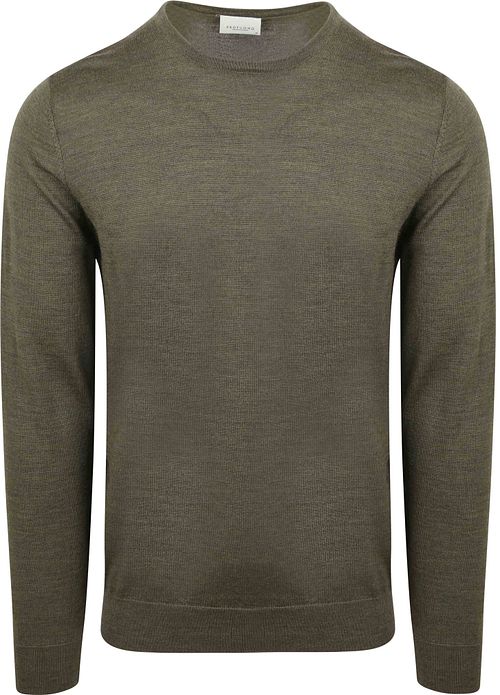 Profuomo Pullover Merino Wool Olive