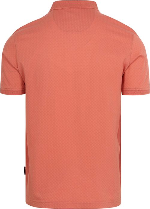 State of Art Polo Effektstrick Orange Product / Achterkant