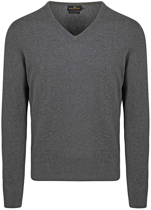Steppin' Out Pullover V-Ausschnitt Merinowolle Anthrazit Product