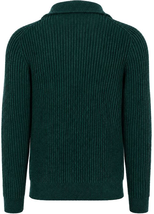 Suitable Half Zip Pullover Sailor Wool Blend Dark Green