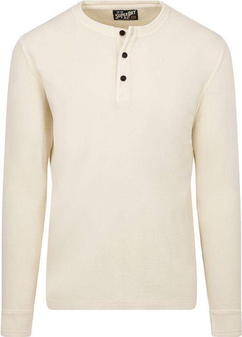 Superdry Pull Henley Texturé Écru Product