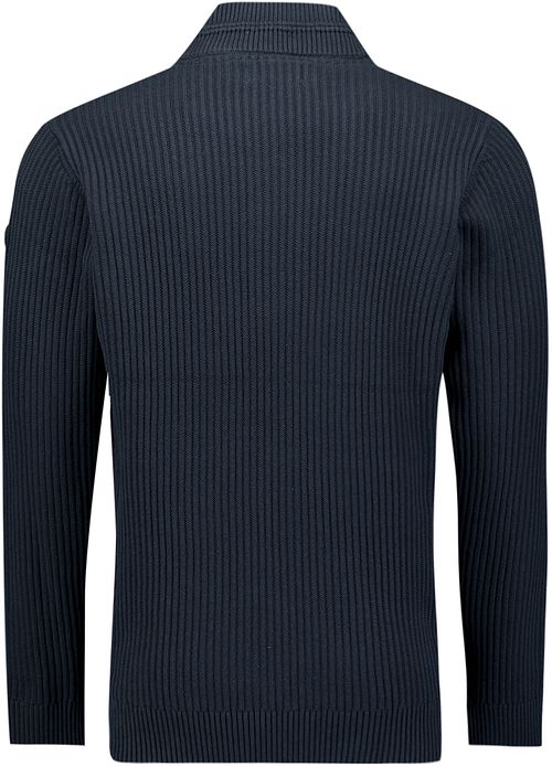 Sweter No Excess Half Zip Rib w kolorze granatowym Product / Achterkant