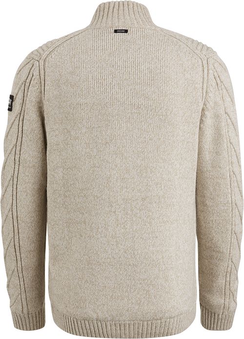 Vanguard Cardigan Mix Laine Ecru Product / Achterkant