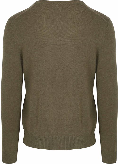 Gant Pullover Col-V Wool Blend Vert Army Product / Achterkant