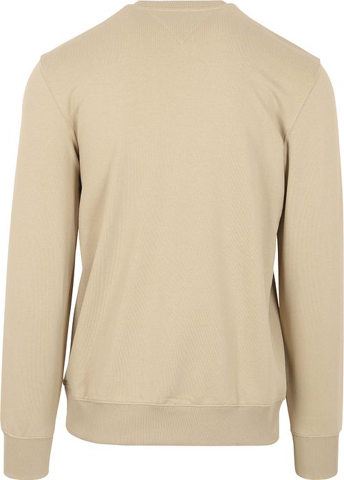 Tommy Hilfiger Sweater Rundt Logo Beige Product / Achterkant