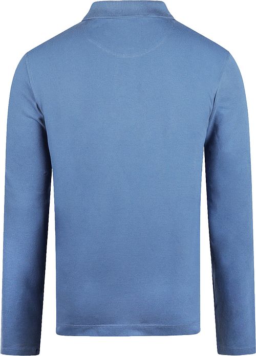 McGregor Long Sleeve Polo Shirt Faded Blue Product / Achterkant