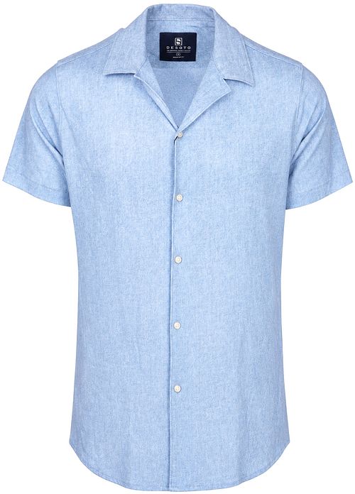 Camicia Desoto Casual Lido slim fit a maniche corte azzurro Product