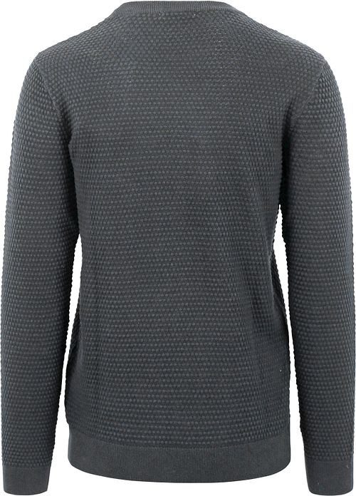 ConnaissancesCotton Apparel Sweater Vagn Anthracite Product / Achterkant