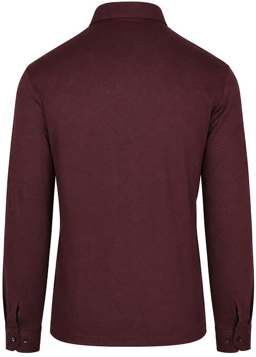 Desoto Longsleeve Poloshirt Essential Burgundy Product / Achterkant