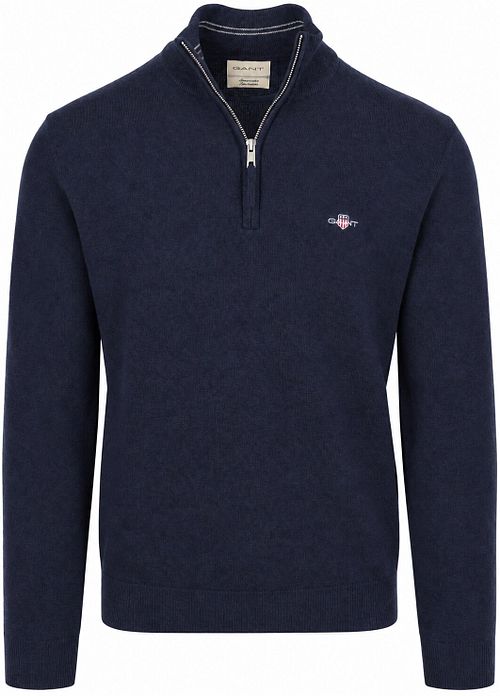 Gant Halfzip Lambswool Sweater Navy