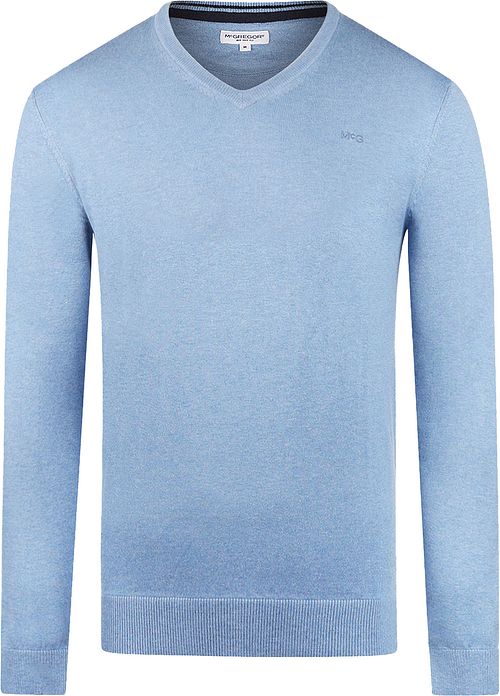 McGregor Trui Merino Blend V-Hals Sky Blauw Product