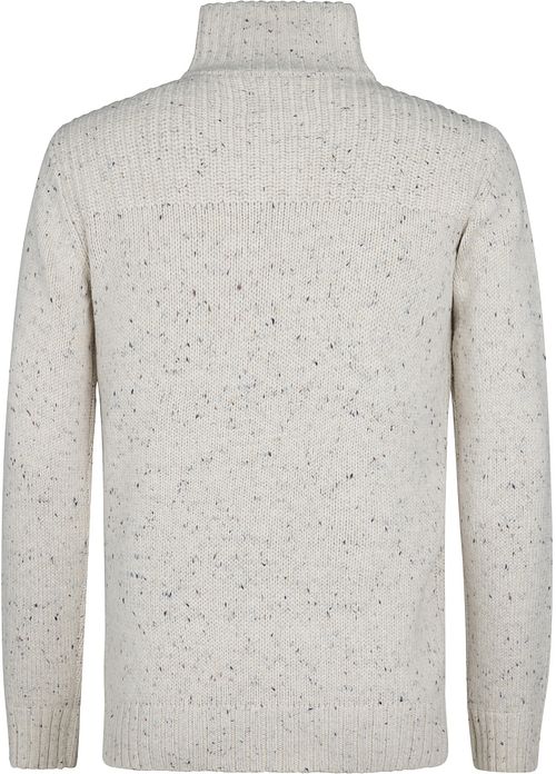 Petrol Cable Pullover Half Zip Hamilton Ecru Product / Achterkant