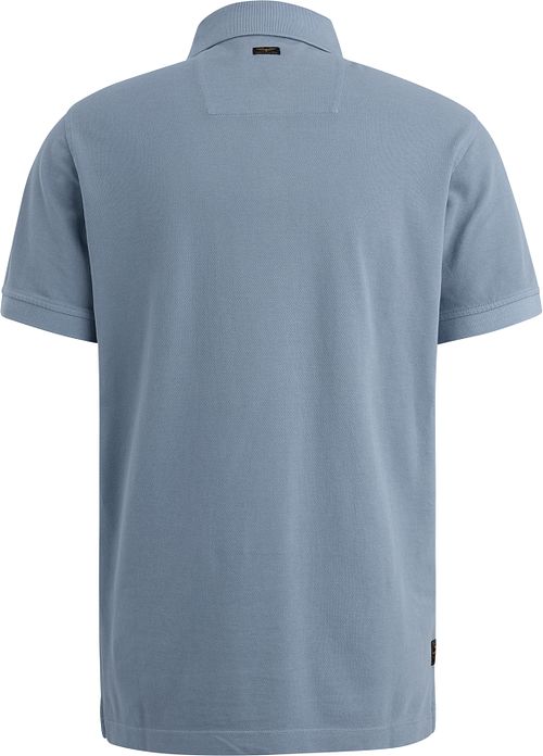 PME Legend Poloshirt Garment Dye Piquet Blå Product / Achterkant