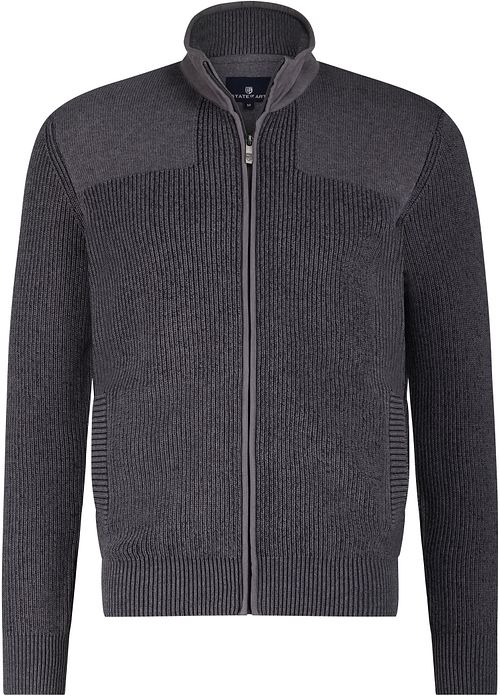 State Of Art Strickjacke Structure Contrast Anthrazit Product