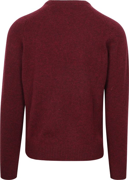 Steppin' Out Pullover V-Neck Lambswool Burgundy Product / Achterkant