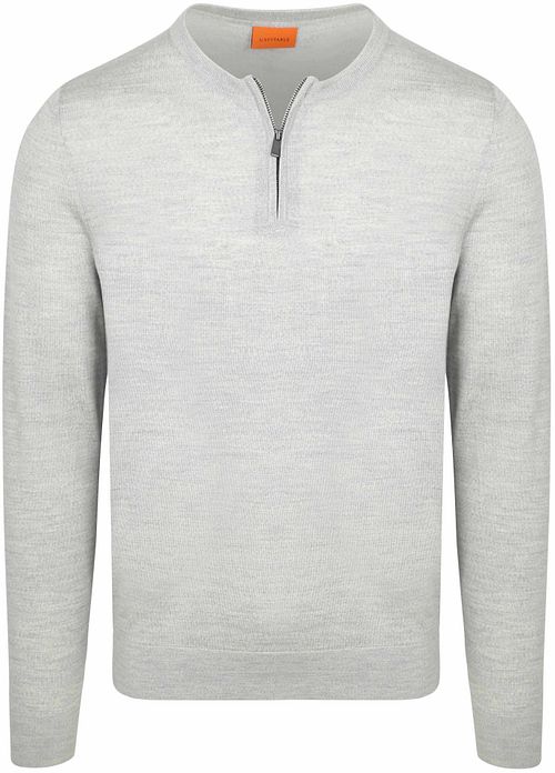 Suitable Crew Zip Merino Grey