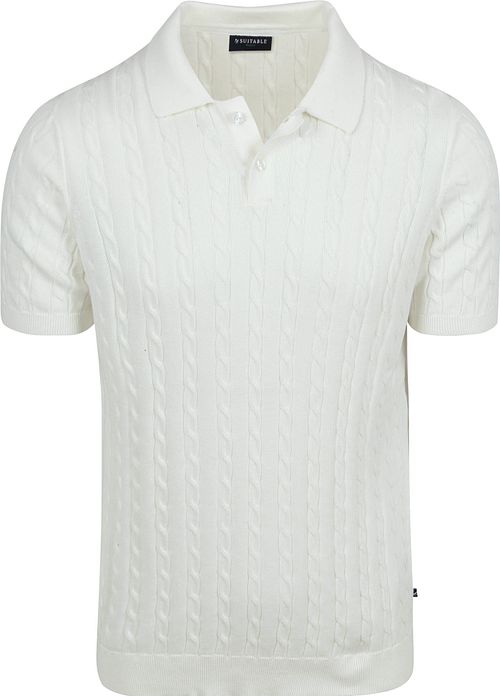 Suitable Respect Poloshirt Knit Cable Ecru Product