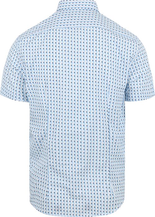 Suitable Short Sleeve Hemd Druck Blau Product / Achterkant