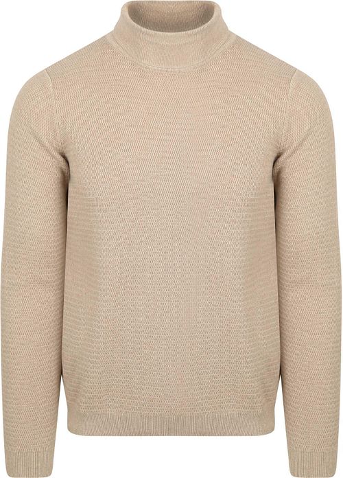 Suitable Turtleneck Pullover Structure Melange Sand Product