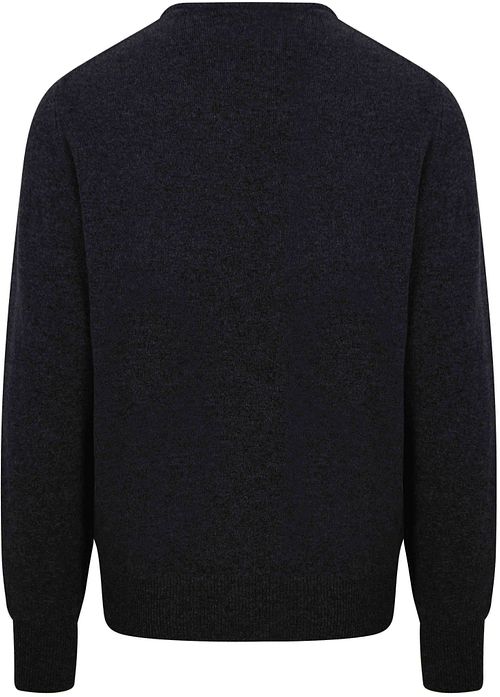 William Lockie sweter z wełny jagnięcej w kolorze charcoal (antracyt) Product / Achterkant
