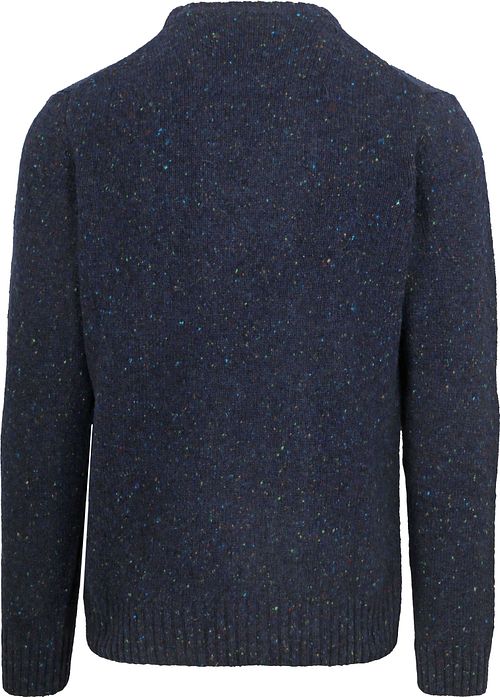 En passende Trøje i Tweed Uldblanding i Navy Product / Achterkant