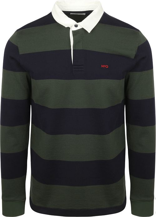 McGregor Rugbyshirt Streep Marine Olijf Product