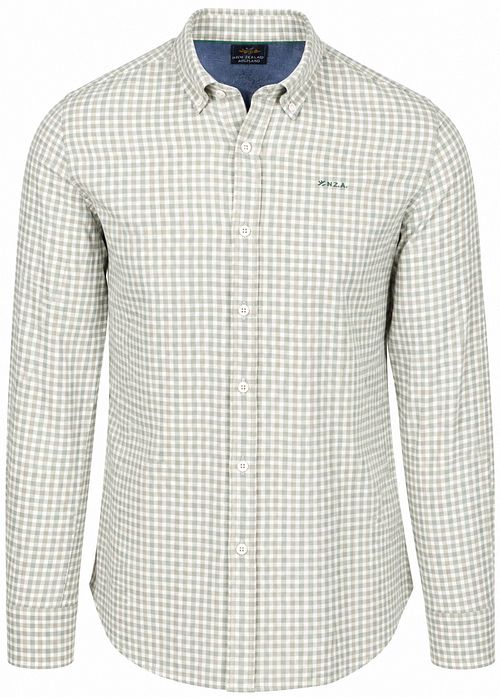 NZA Chemise BD Clive Twill Check Ranger Vert
